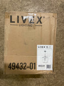 Livex Lighting 49432-01 Devonshire Single Light 10" Wide Chandelier / Semi-Flush Ceiling Fixture - Antique Brass