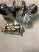 Kwikset 300P-11P Polo Privacy Door Knob Set with Round Rose - Venetian Bronze