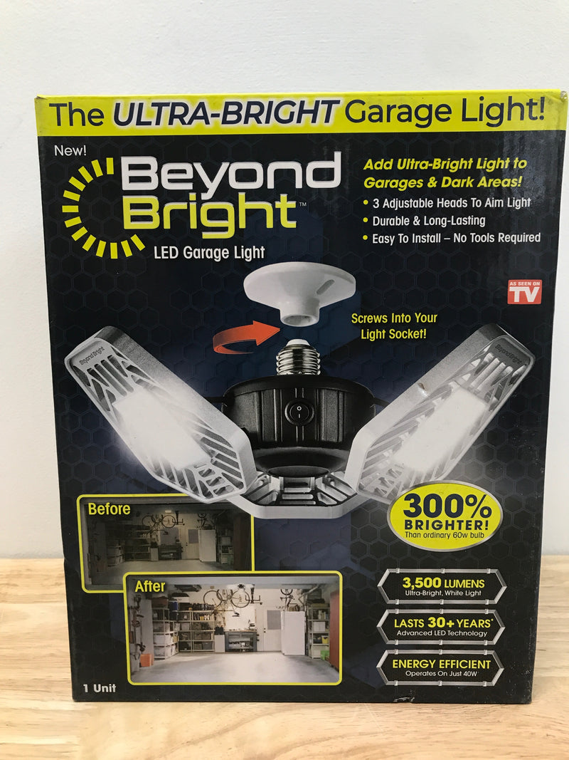 Beyond bright BEBR-MC4 3500 Lumens 11.5 in. Single Pole Occupancy LED Flush Mount Garage Light