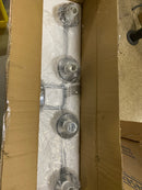 Millennium Lighting Four Light Vanity, Chrome Finish, Damp Rated, Opal Shade, Dimmable, Energy Efficient