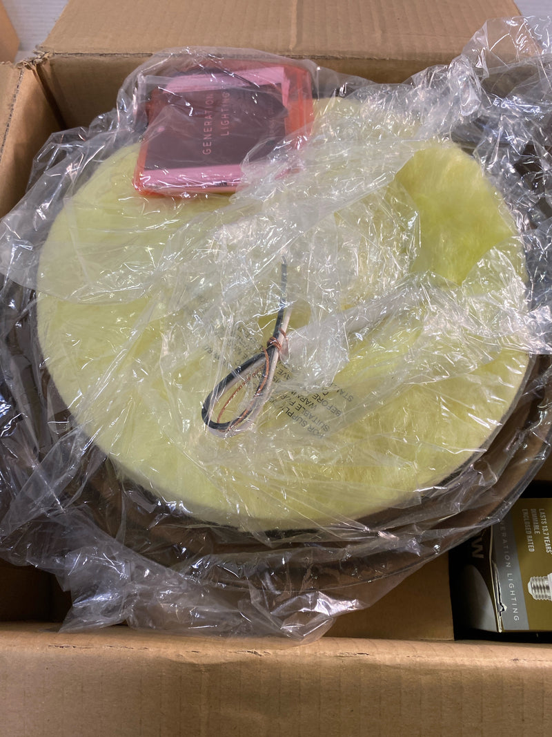 Generation Lighting 75434EN3-710 Nash 12" Wide LED Flush Mount Bowl Ceiling Fixture - Bronze