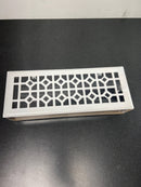 Signature Hardware 435726 Appert Steel Floor Register - 4" x 12" (5-1/4" x 13-3/8" Overall) - White