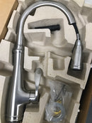 Kohler K-560-VS Bellera Pull-Down Kitchen Faucet with DockNetik Secure Docking System and Pull-Down 3-Function Sprayhead Featuring Sweep Spray Technology - Vibrant Stainless