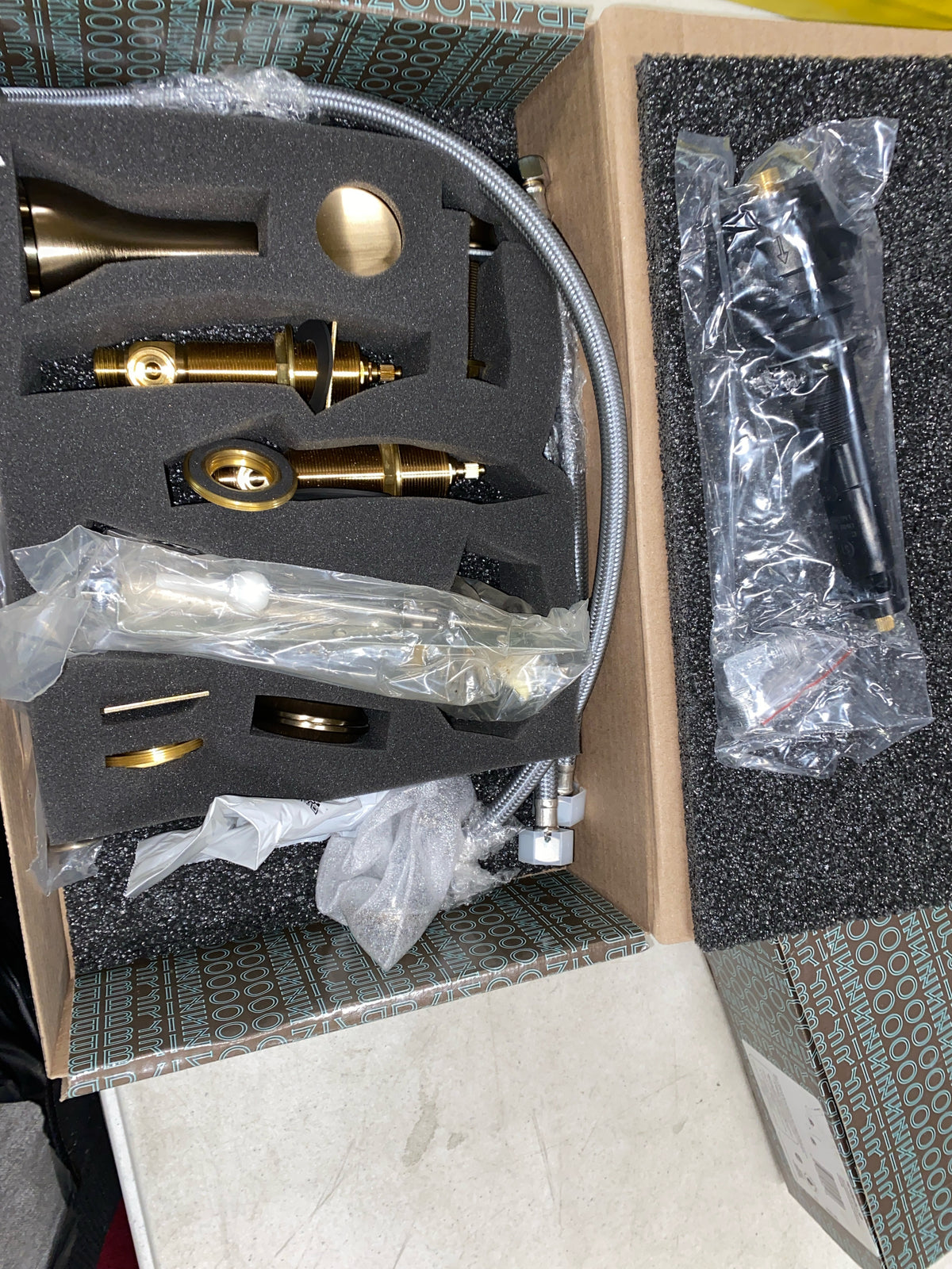 Brizo 68460-GLLHP Rook 18 GPM Widespread Bidet Faucet with Pop-Up Drain Assembly - Luxe Gold