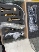 Brizo 68460-GLLHP Rook 18 GPM Widespread Bidet Faucet with Pop-Up Drain Assembly - Luxe Gold