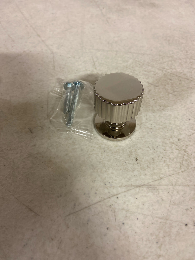 Amerock BP37652PN Ballard 1-1/8 Inch Fluted Mushroom Cabinet Knob - Polished Nickel