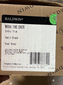 Baldwin M504190ENTR Satin Black Images, Cody Cody Single Cylinder Mortise Entrance Handleset Trim Set with 5432 Estate Collection Knob M504.ENTR