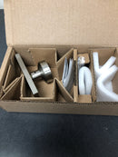 Baldwin HDCONCFR150 Contemporary Non-Turning One-Sided Dummy Door Knob with 5 Inch Rectangle Rose from the Reserve Collection - Satin Nickel