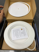Juno Lighting WF6 REG SWW5 90CRI MW M6 Contractor Select Wafer 6" Wide Switchable CCT Integrated LED Baffle Canless Recessed Trim - Matte White
