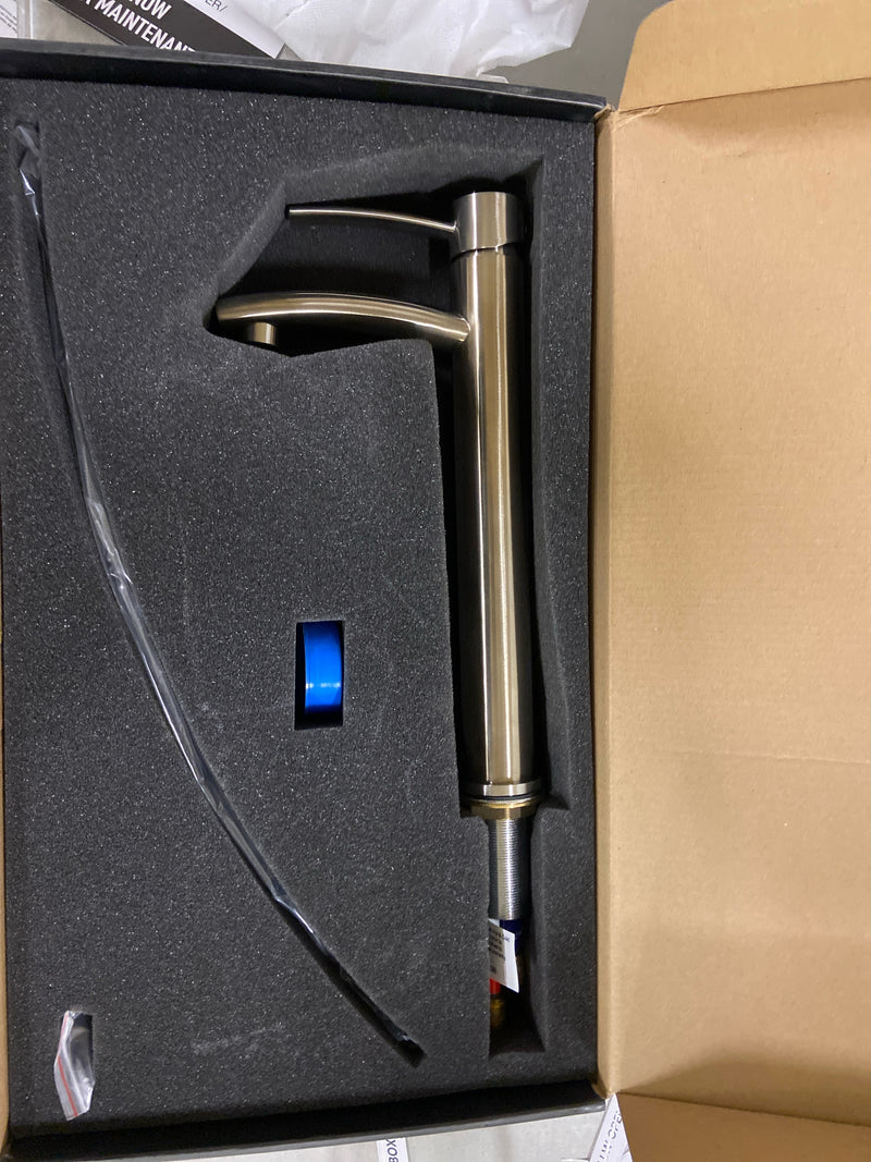 VIGO Milo 13'' H Single Handle Single-Hole Bathroom Vessel Faucet in Brushed Nickel-VG03025BN