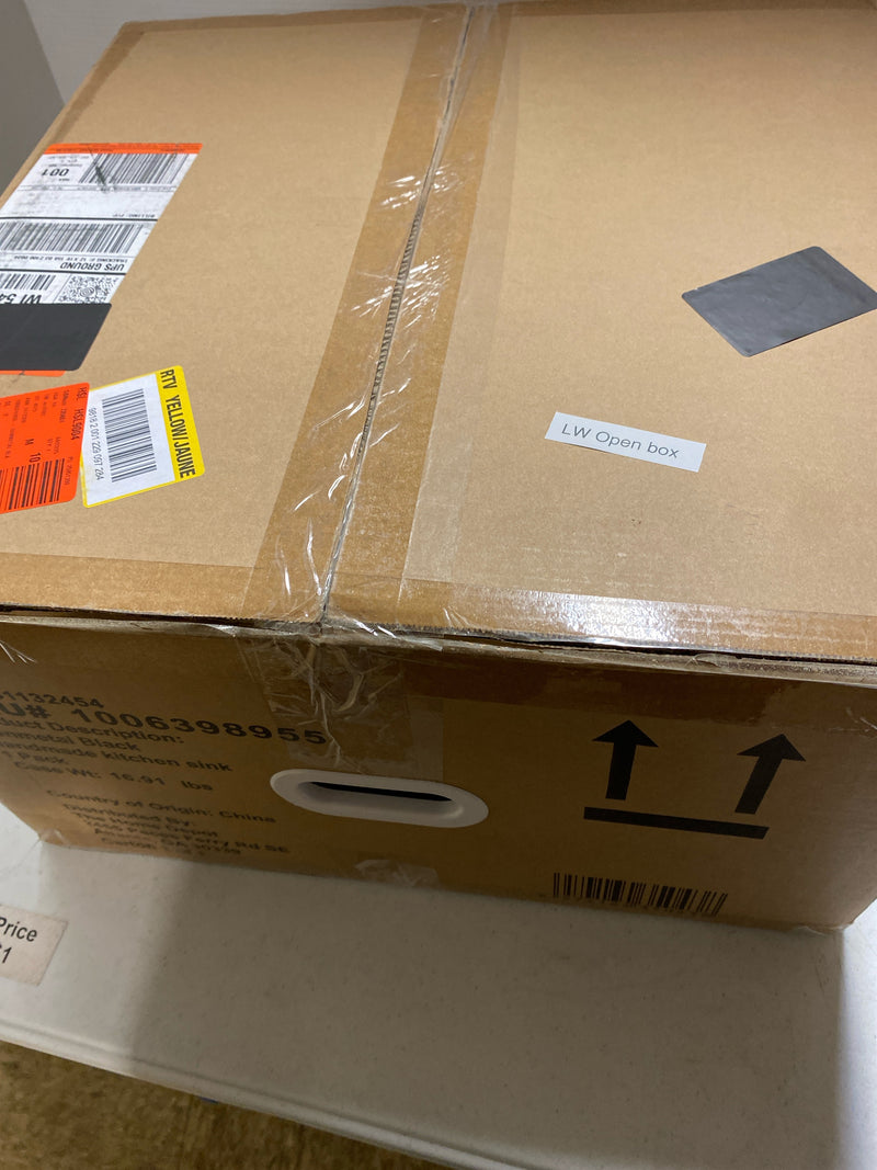 Glacier bay ACS1717A1H 17 in. Undermount Single Bowl 18 Gauge Gunmetal Black Stainless Steel Kitchen Sink