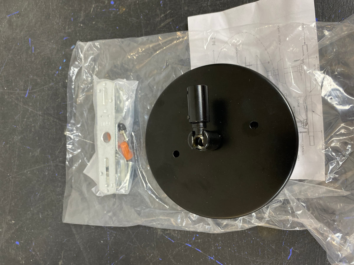 Elco EP905B Sloped Ceiling Pendant Adapter Track Accessory - Black