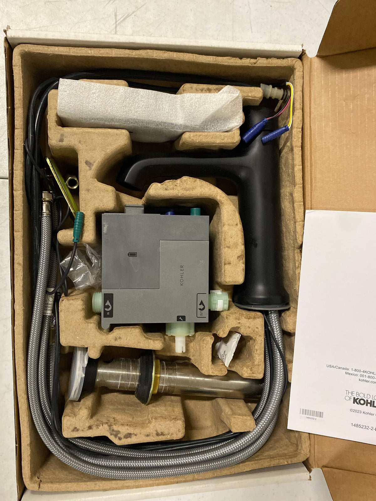 Kohler K-33624-9-BL Tone 1.2 GPM Single Hole Touchless Bathroom Faucet - Matte Black