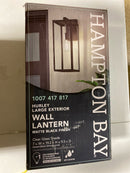 Hampton bay 44772 Hurley 19.25 in. Matte Black Farmhouse Outdoor 1-Light Wall Sconce with Clear Glass Shade