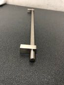 Jeffrey Alexander 598-305SN Larkin Center Knurled 12" (305mm) Center to Center Modern Industrial Large Cabinet Bar Handle / Drawer Bar Pull - Satin Nickel