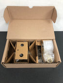 Baldwin FDCONCSR044 Contemporary Non-Turning Two-Sided Dummy Door Knob Set with Square Rose - Lifetime Satin Brass