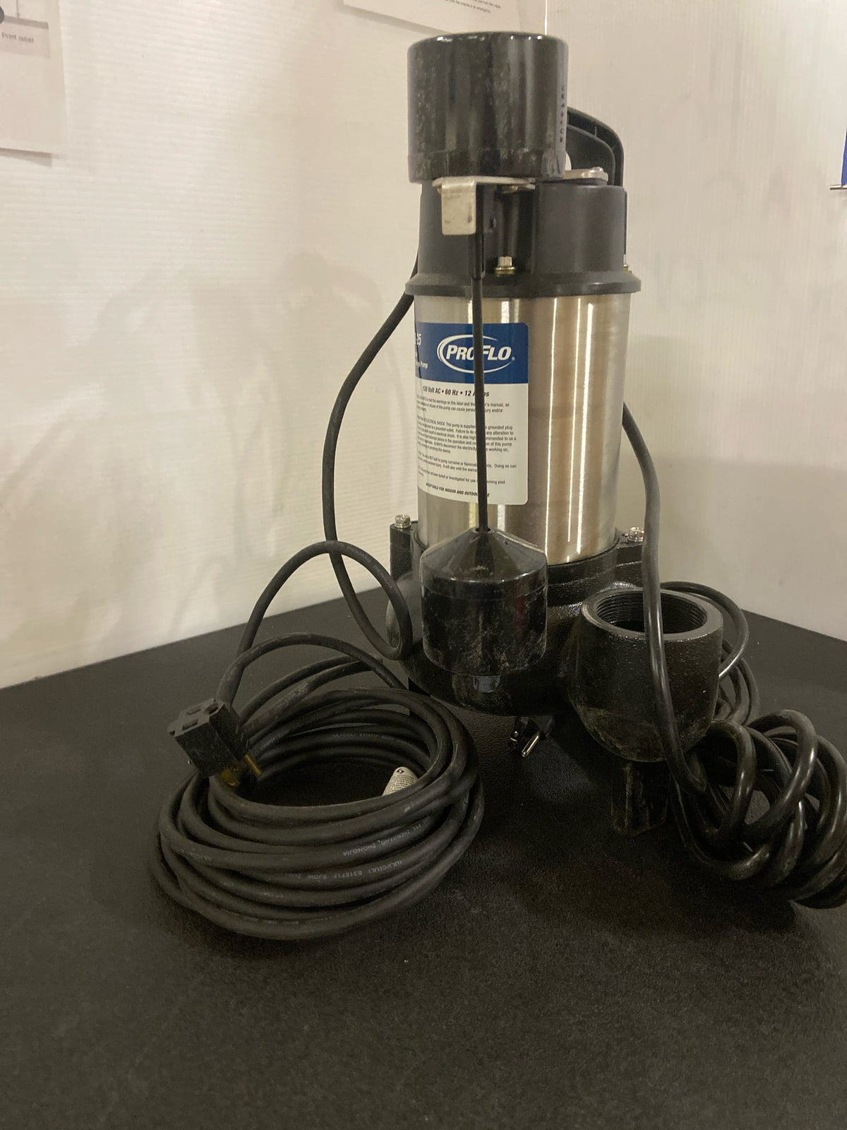 PROFLO PF9378225 1/2 HP Stainless/Cast Iron Sewage Pump - N/A