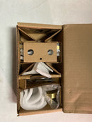 Baldwin HDCONCFR044 Contemporary Non-Turning One-Sided Dummy Door Knob with 5 Inch Rectangle Rose from the Reserve Collection - Satin Brass