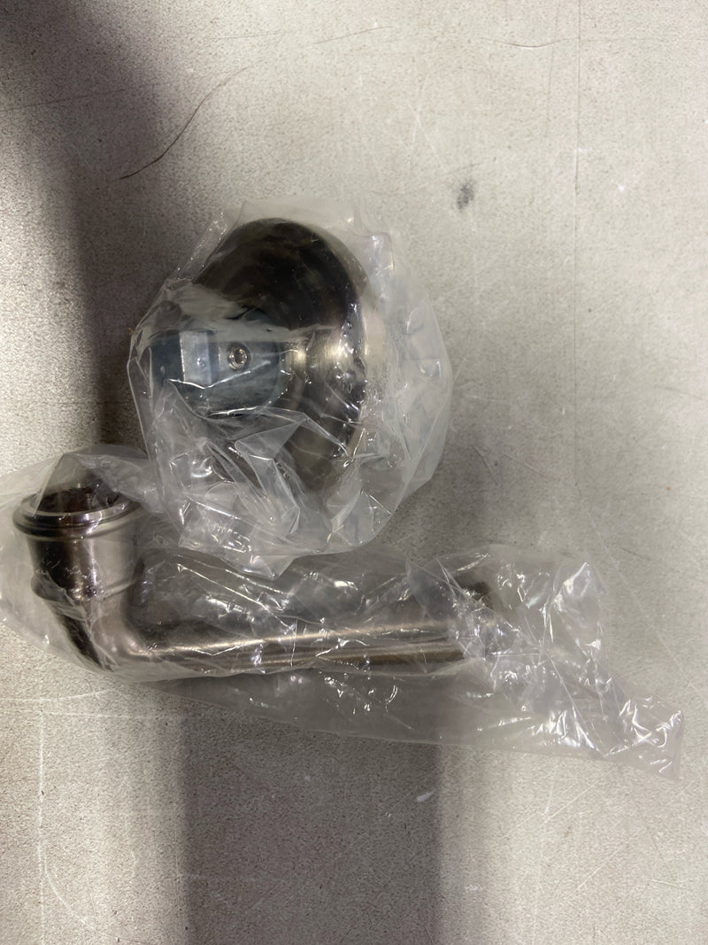 Baldwin FDFEDTRR150 Federal Non-Turning Two-Sided Through-Door Dummy Door Lever Set from the Reserve Collection - Satin Nickel