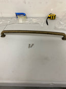 Jeffrey Alexander MO6373-18ABM-D Belcastel 1 - 18" Center to Center Soft Square Appliance Handle / Appliance Pull with Square Feet - Distressed Antique Brass