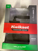 Kwikset 788MALRCT-514 Mirada Non-Turning One-Sided Dummy Door Lever with Fluted Handle and Rectangle Rose - Matte Black