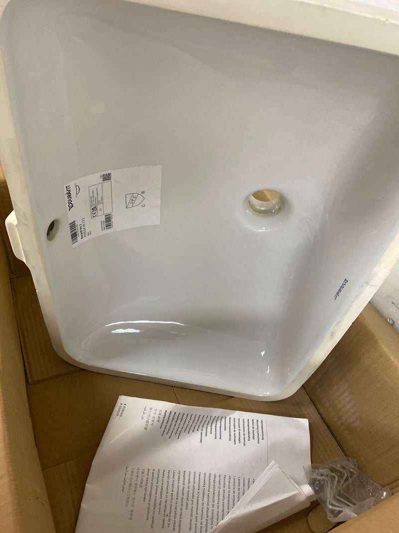 Duravit 03954900172 Duravit No. 1 20-5/8" Rectangular Ceramic Undermount Bathroom Sink with Overflow - White