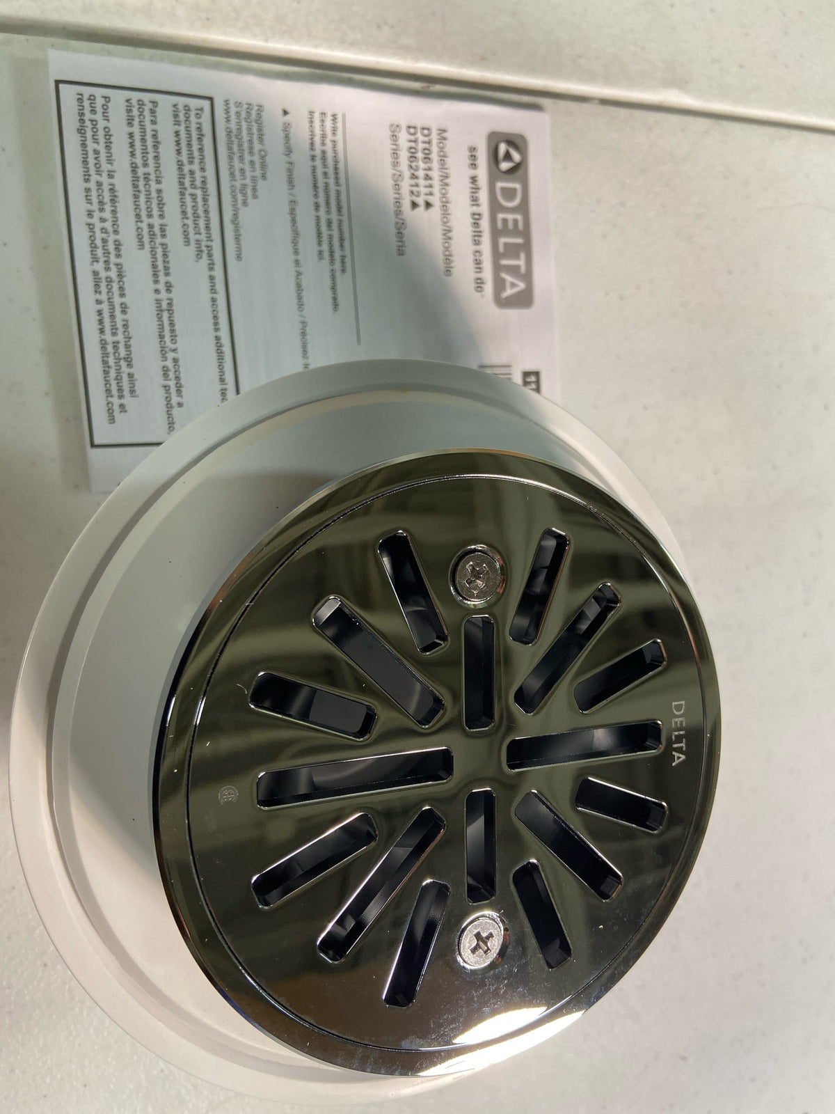 Delta DT061411 4" Tile-In Round Shower Drain - Chrome