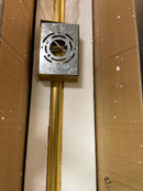 Kovacs P5046-248-L Tube 40" Wide 40w Integrated LED Bath Bar with Etched Opal Glass - Honey Gold