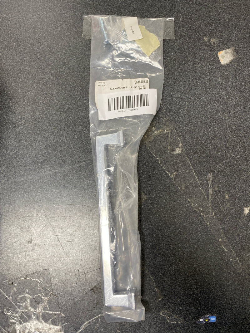 Emtek 86426US26 Alexander 6 Inch Center to Center Handle Cabinet Pull from the Art Deco Collection - Polished Chrome