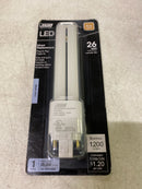 Feit Electric 26-Watt Equivalent PL QuadTube CFLNI 4-Pin Plugin G24Q-3 Base CFL Replacement LED Light Bulb, Cool White 4100K (1-Pack) BPPLD26E841LEDG2HDRP