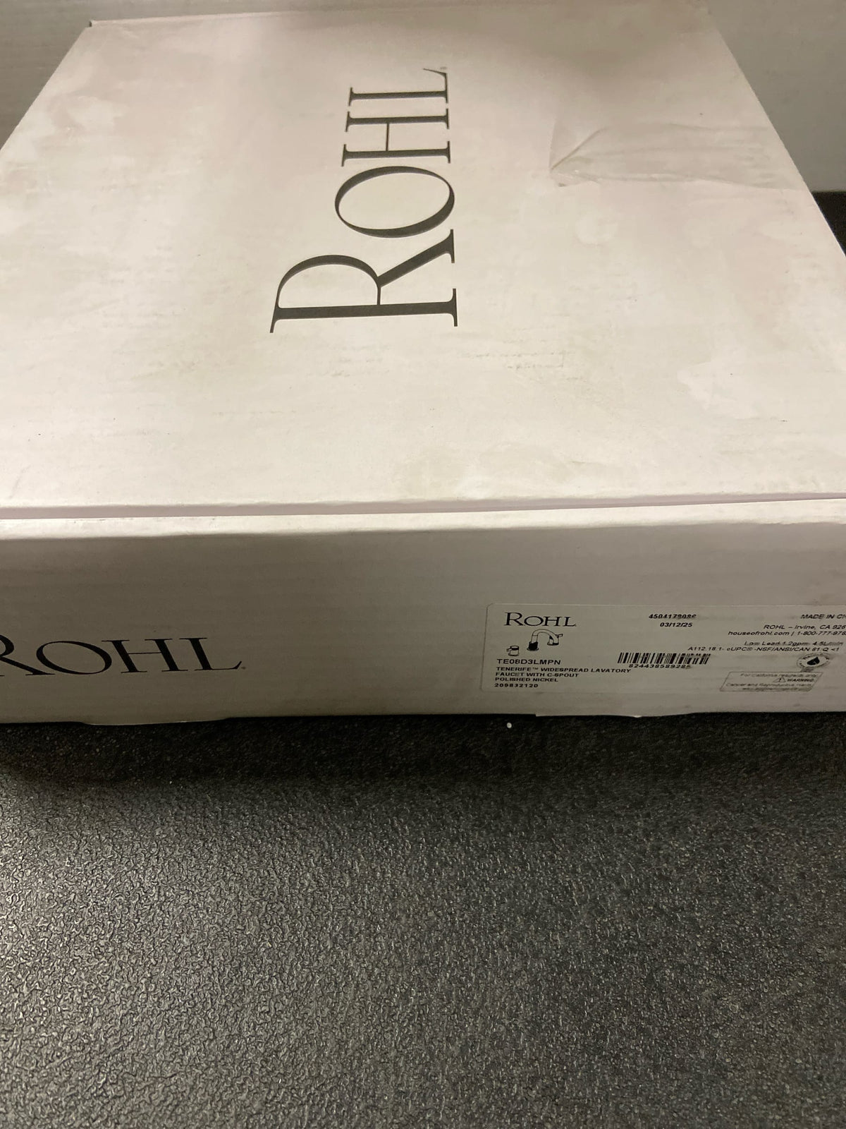 Rohl TE08D3LMPN Tenerife 1.2 GPM Widespread Bathroom Faucet - Polished Nickel