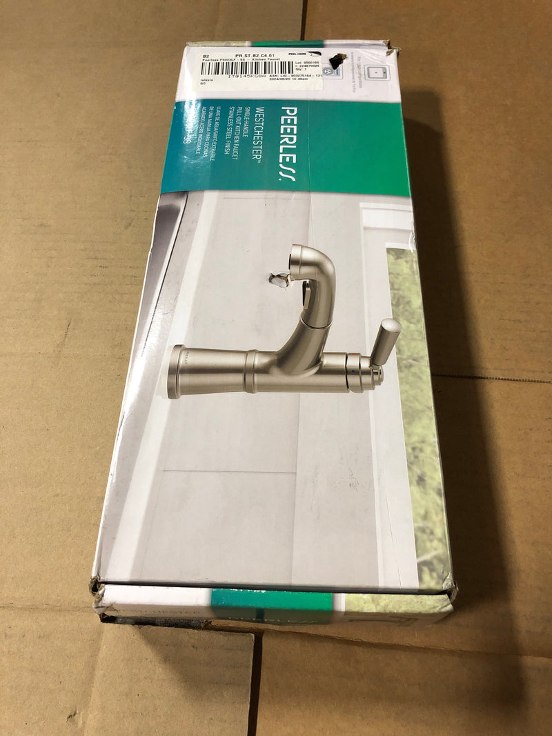 Peerless P6923LF-SS Westchester 1.5 GPM Single Hole Pull-Out Kitchen Faucet - Lifetime Limited  - Stainless