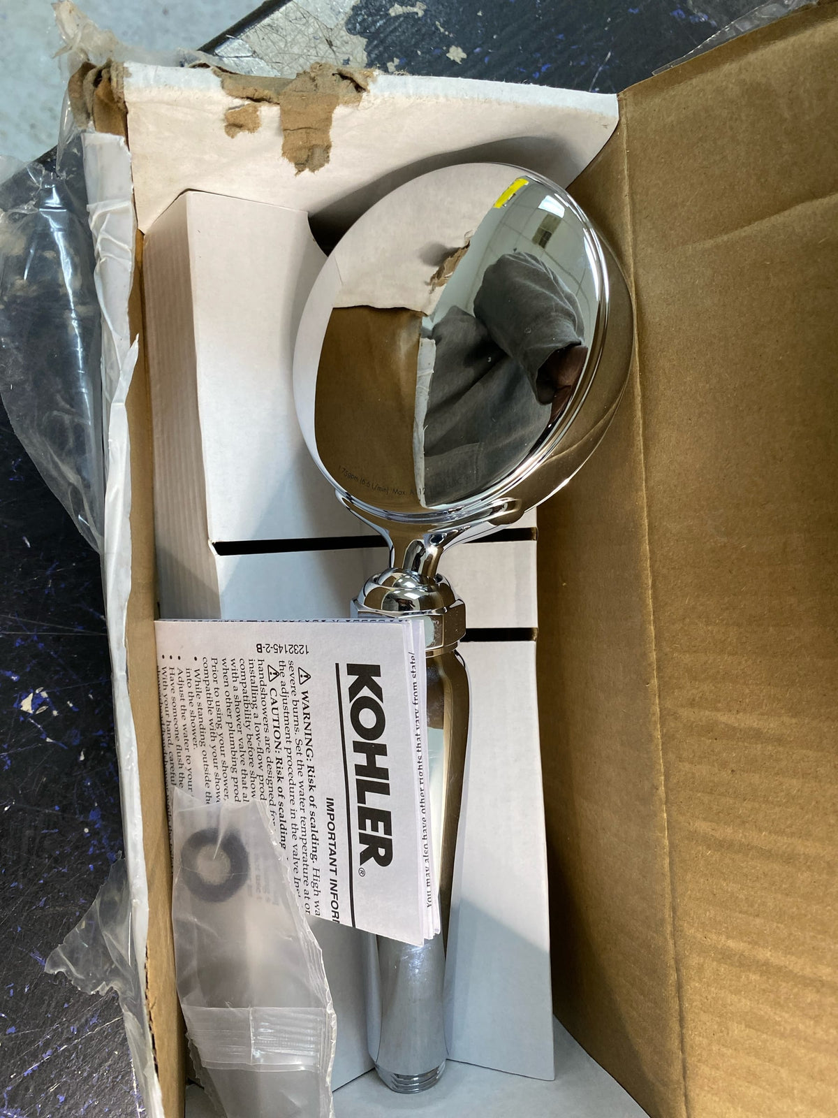 Kohler K-72776-G-CP Artifacts 1.75 GPM Single Function Hand Shower with MasterClean Sprayface - Polished Chrome