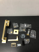 Baldwin 85390044ACRH Minneapolis Right Handed Sectional Handleset with 5162 Lever - Minus Deadbolt - Lifetime PVD Satin Brass