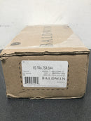 Baldwin FDTRATSR044 Traditional Non-Turning Two-Sided Dummy Door Knob Set with Square Rose - Lifetime Satin Brass