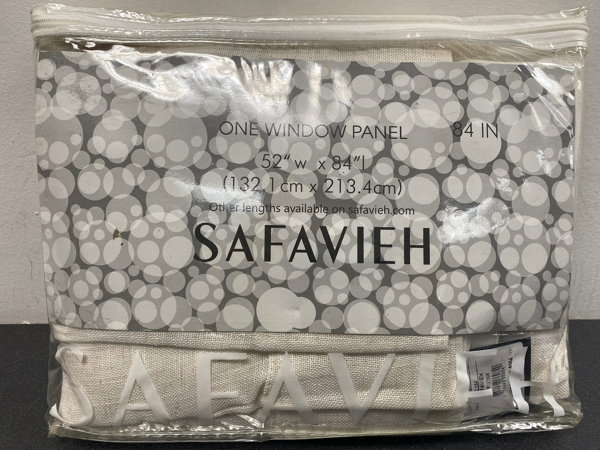 Safavieh WDT1035A-5284 Beige Solid Grommet Sheer Curtain - 52 in. W x 84 in. L