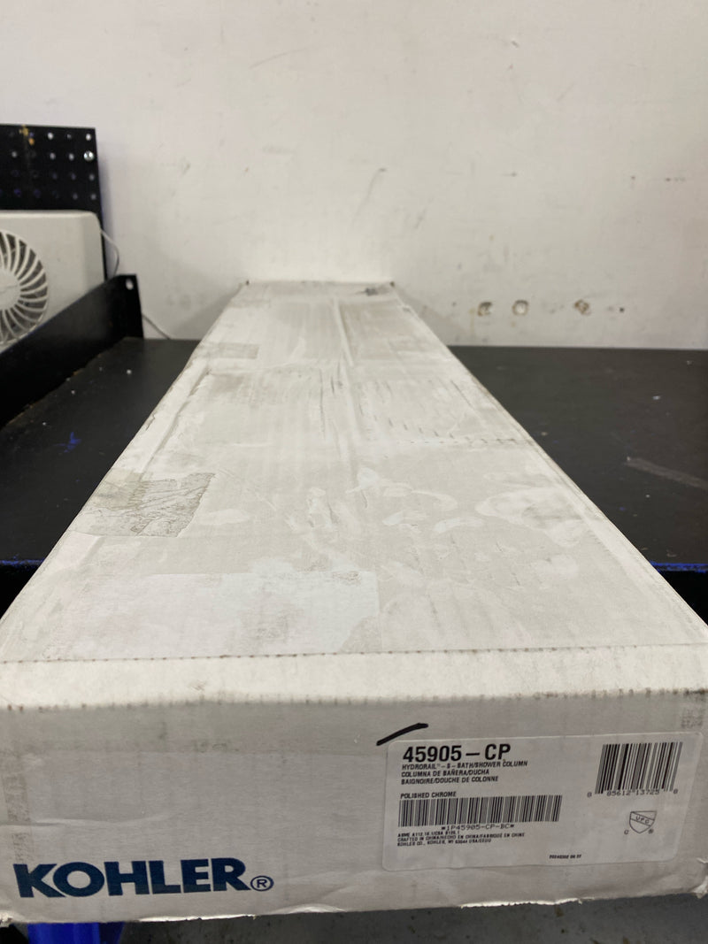 KOHLER K-45905-CP Hydrorail-S Bath and Shower Column, Polished Crome