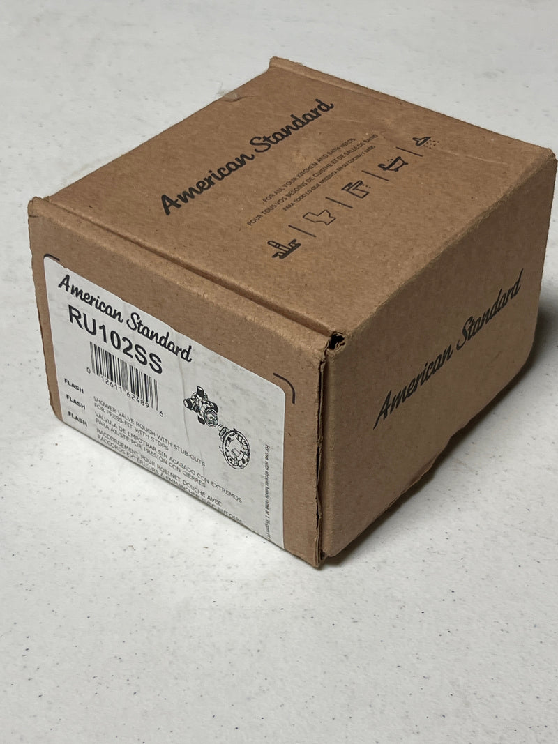 American Standard RU102SS Flash Shower Rough-In Valve Body with 1/2" Stub-Out Connection and Screwdriver Stops - N/A