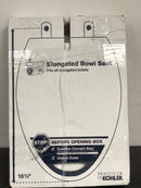 Kohler K-7671-0 Cachet Elongated Closed Toilet Seat with Soft Close and Quick Attach - White