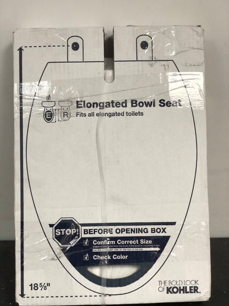 Kohler K-7671-0 Cachet Elongated Closed Toilet Seat with Soft Close and Quick Attach - White