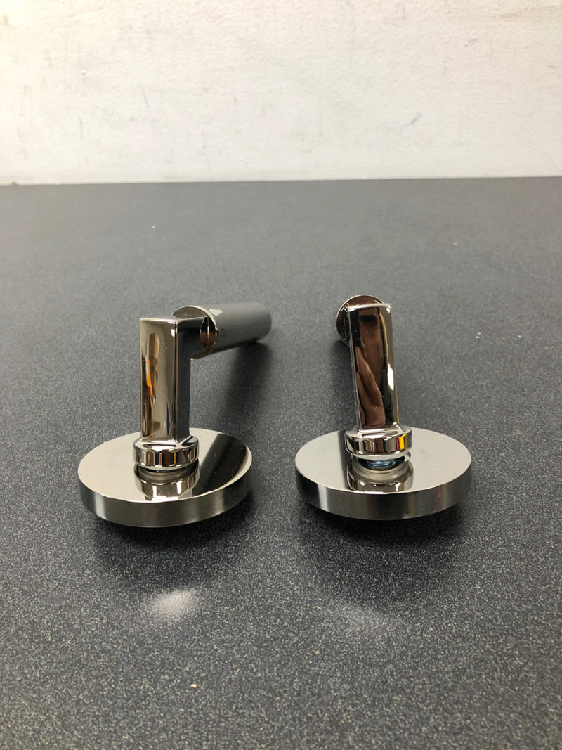 Emtek 5059HECUS14LH Hercules Left Handed Non-Turning Two-Sided Dummy Door Lever Set with Disk Rose from the Brass Modern Collection - Polished Nickel