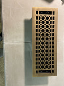 Signature Hardware 301629 Honeycomb Brass Floor Register - 4"x12" (5"x13-1/4" Overall) - Antique Brass