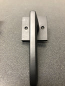 Emtek 5110HLOUS19LH Helios Left Handed Passage Door Lever Set with Square Rose - Flat Black