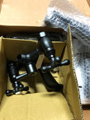 Kingston Brass KS268MB Kingston Deck Mounted Clawfoot Tub Filler with Built-In Diverter - Includes Hand Shower - Matte Black