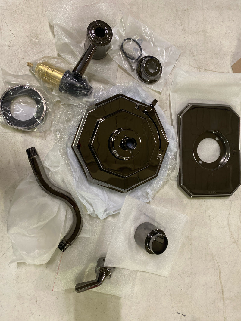 Brizo T60265-BNX Beauclere Shower Only Trim Package with 1.75 GPM Multi-Function Function Shower Head - Brilliance Black Onyx