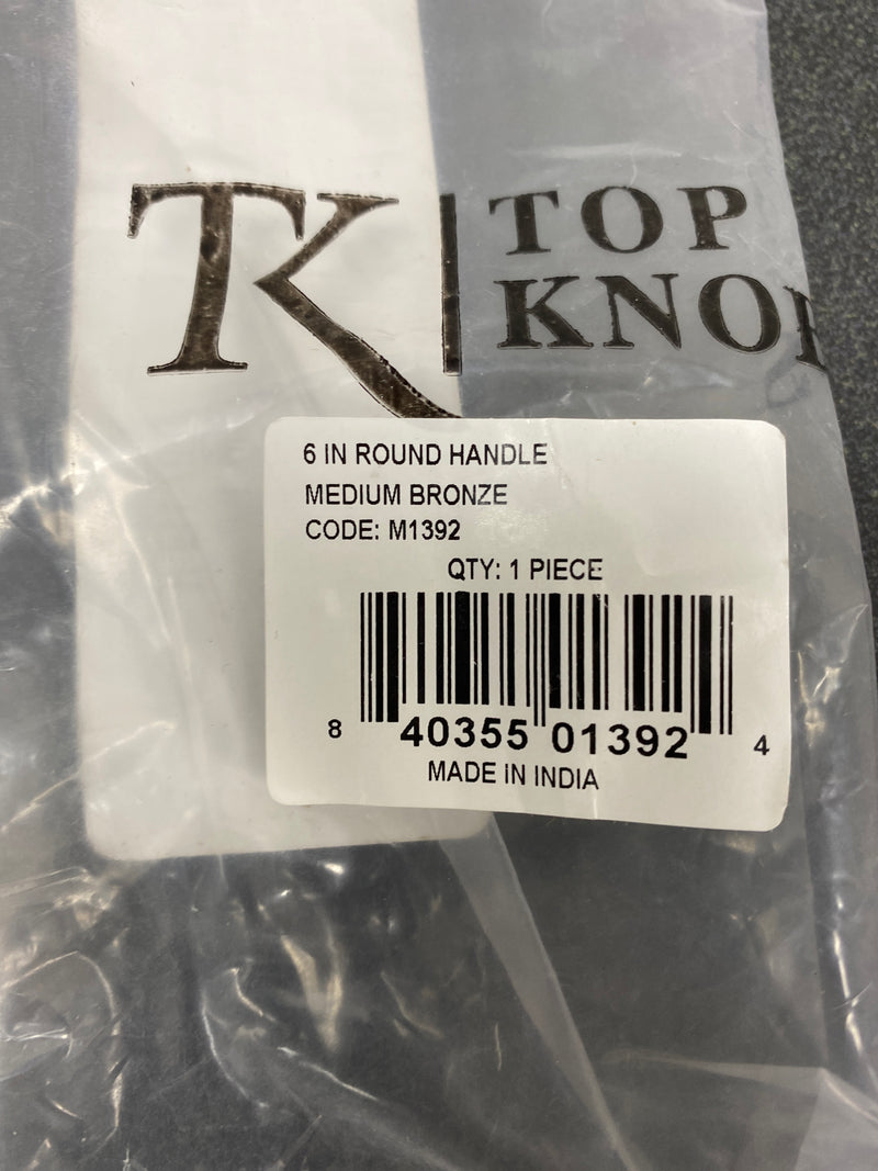 Top Knobs M1392 Rounded 6 Inch Center to Center Handle Cabinet Pull from the Aspen Collection - Medium Bronze