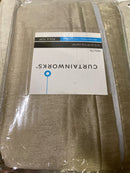 Unbranded 1Q806103SD Sand Striped Blackout Curtain - 50 in. W x 132 in. L