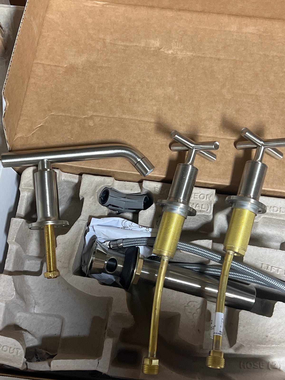 Kohler K-14410-3-BN Purist 1.2 GPM Widespread Bathroom Faucet with Pop-Up Drain Assembly - Brushed Nickel