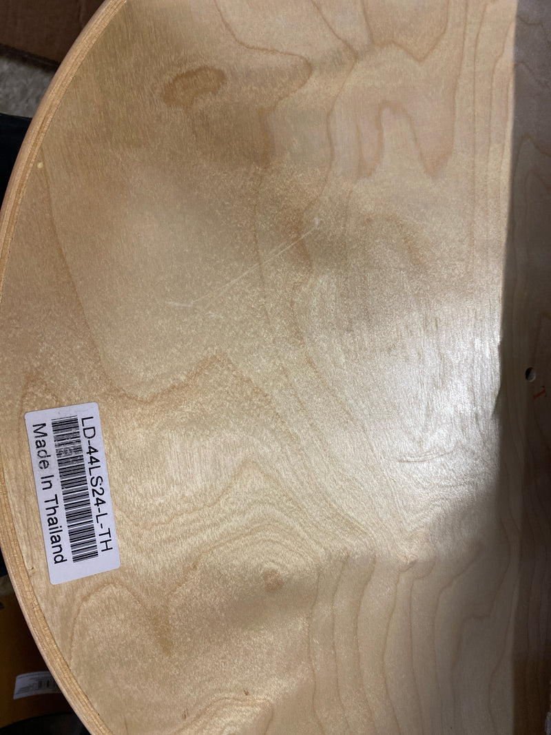 Rev-A-Shelf LD-4BW-401-24-1 Lazy Daisy Banded Wood Single Shelf 24" Kidney Shaped Lazy Susan for Corner Base Cabinets - Shelf Only - Maple