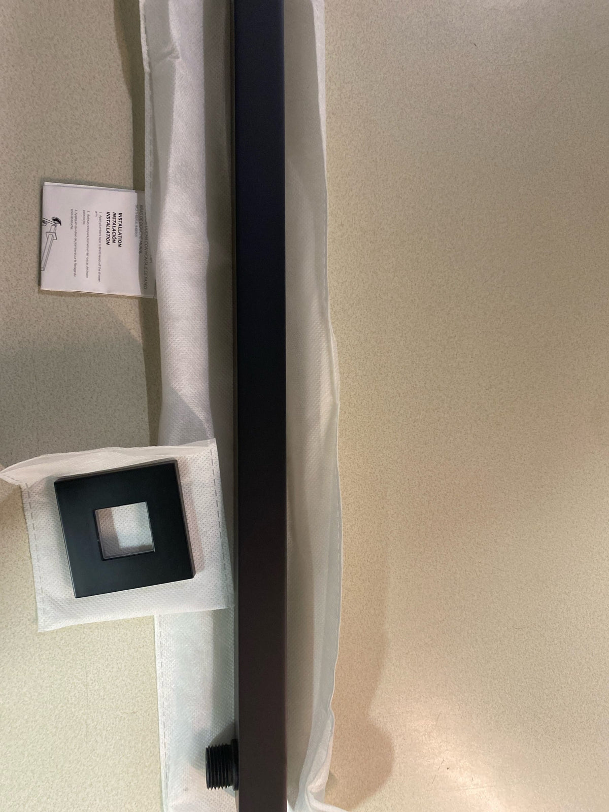 Signature Hardware SHRSA180SMB 18" Modern Square Wall Mounted Shower Arm and Flange - Matte Black